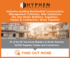 21 of the 26 Top Home Builders Use Hyphen Solutions