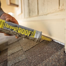 Through the Roof! Seals leaks that asphalt can’t. For roofers and contractors who need a sealant that works in wet conditions, Through the Roof! is a co-polymer rubber elastomeric sealant that allows them to seal leaks asphalt can’t.