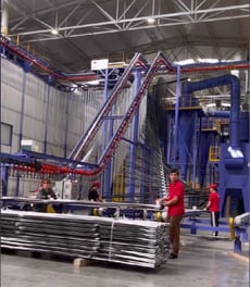 vertical powdercoating plant