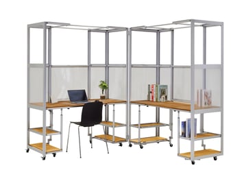 "Mobile Clam", a workstation which can be shrink and expand holizontally, expand