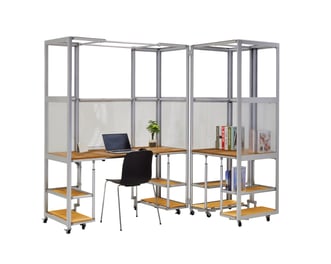 "Mobile Clam", a workstation which can be shrink and expand holizontally, shrink