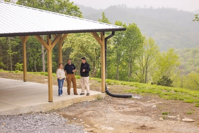 Rural steel sided home customer