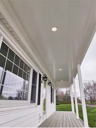 Sheltered Exterior Ceiling with White Trusscore Wall&CeilingBoard