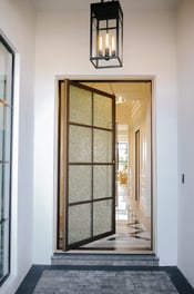 Pivot Door with Diamond Glass