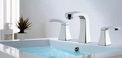 Two-handles bathroom sink