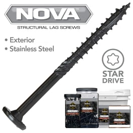 NOVA™ Star Drive Structural Lag Screws