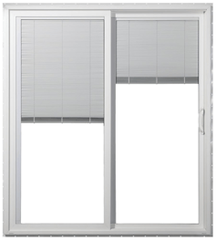 Vinyl sliding patio door