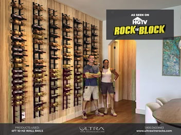 Ultra Wine Racks HZ Wall Rails featured on HGTV's Rock the Block