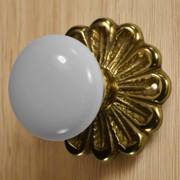 Porcelain, Glass, Brass Doorknob Sets