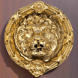 Solid Brass Lion Door Knocker