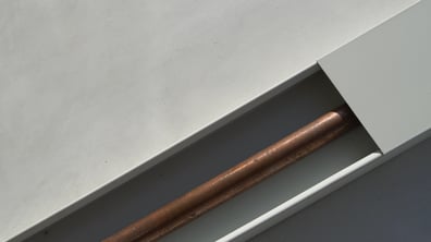 Copper Pipes Hidden In Color Coated Raceways