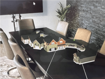 Hologram Model House on Conference Table 