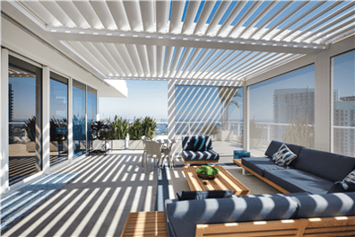 R-BLADE / louvered pergola