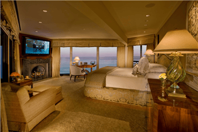 Malibu Coast Bedroom - Former Johnny Carson home
