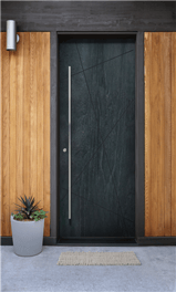 Milo | Contemporary Cherry Engraved Fiberglass Door