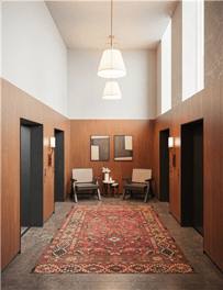 Elevator Bank Lighting & Furniture