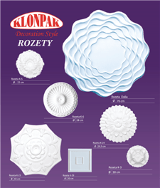 Klonpak polystyrene rosettes