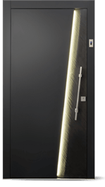 exterior door with LED light, model "Alabaster"