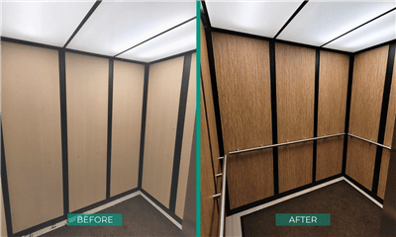 Wrapping Elevators (before/after) 