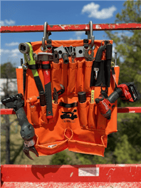 LWBP Tool Apron on Lift with Efficiency Hooks