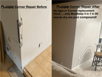 Muddskip Corner repair, no corner,  no mesh, no tape, no bonder