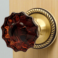 Image for Solid Brass and Crystal Doorknob Sets