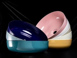 Image for steel enamel bathroom sink