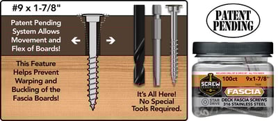Image for 316 Stainless Steel Fascia Screws