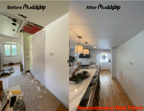 before and after remodel plaster over lath