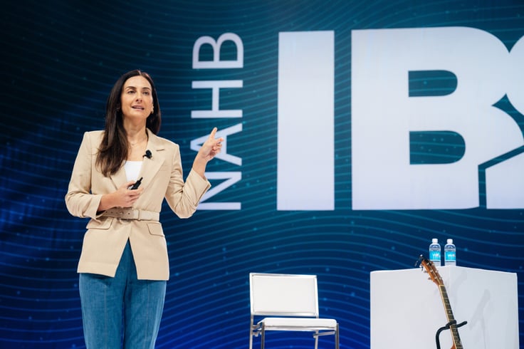 Presenter speaks to an audience