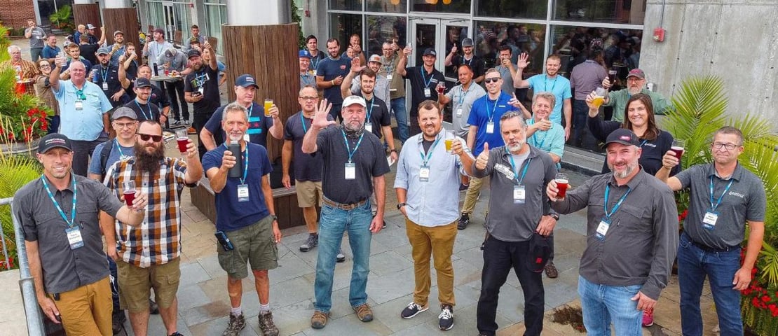 Building professionals at a Building Science & Beer Event in 2025
