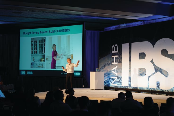 Presenter speaks to an audience