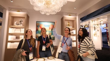 Attendees on the exhibit floor