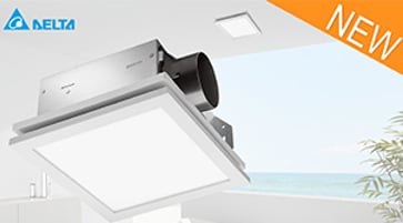 Ventilation Fans SLM70ELED - 70 CFM Fan with Edge-Lit Dimmable LED Light