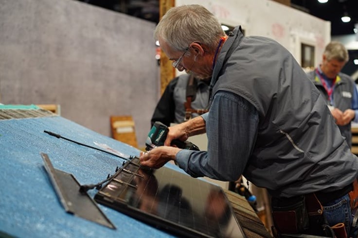 Man using power drill